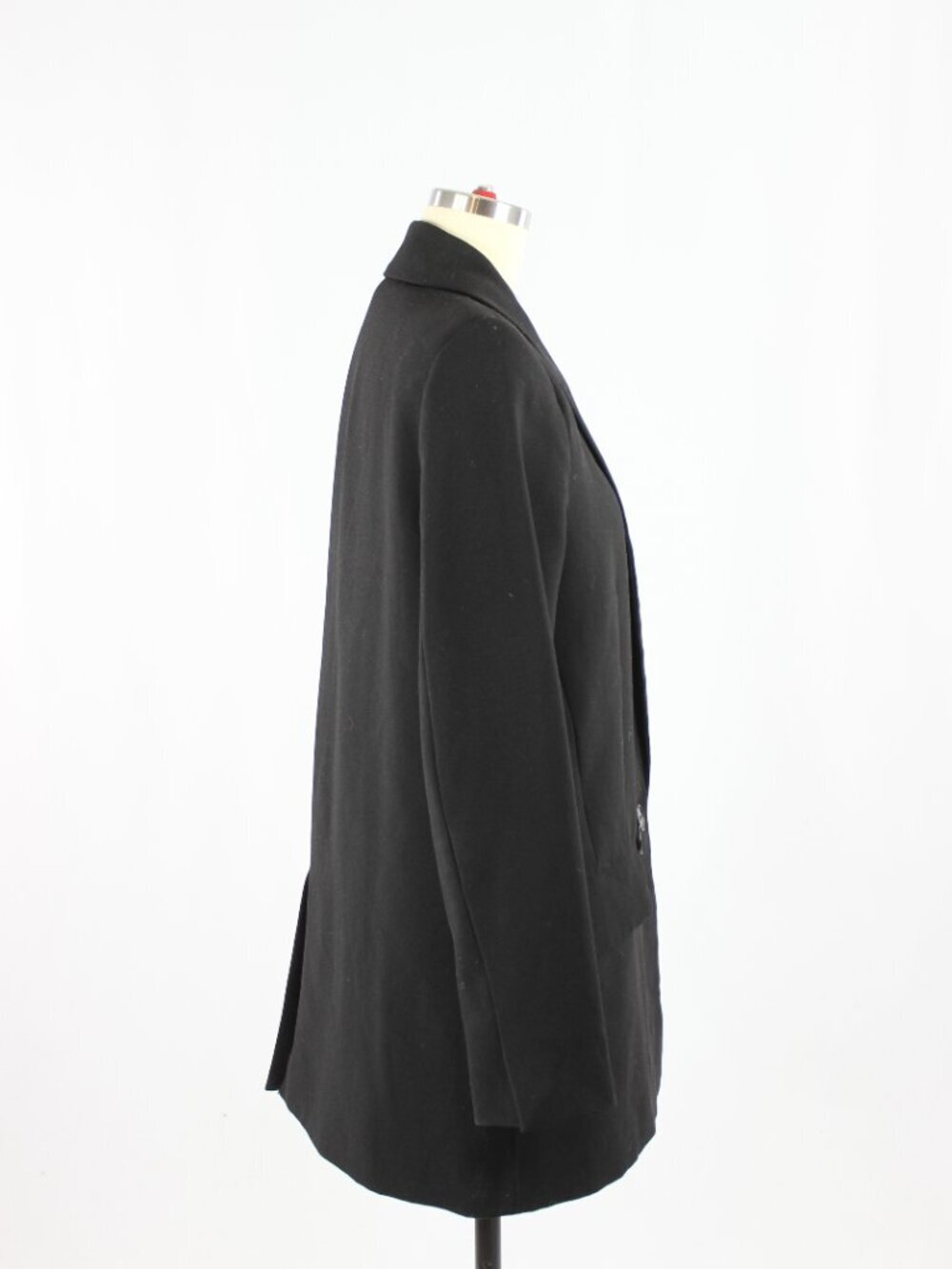 ZARA Black Crepe Double Breasted Oversized Cocoon Blazer Suit Jacket, Size M - Picture 2 of 12